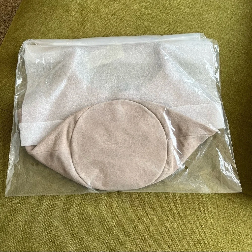 NWT M.I.L.A. Made in Los Angeles Emma Shoulder Hobo Bag Stone Suede - Picture 13 of 14